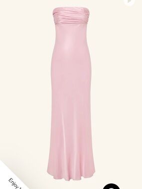 la lune strapless ruched bodice maxi dress La Lune Strapless Ruched Bodice Maxi Dress